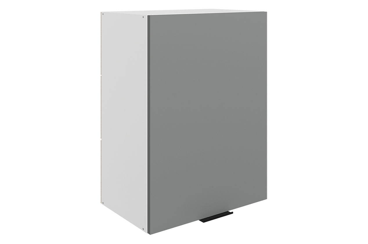 Стоун Шкаф навесной L500 Н720 (1 дв. гл.) (белый/оникс софттач)