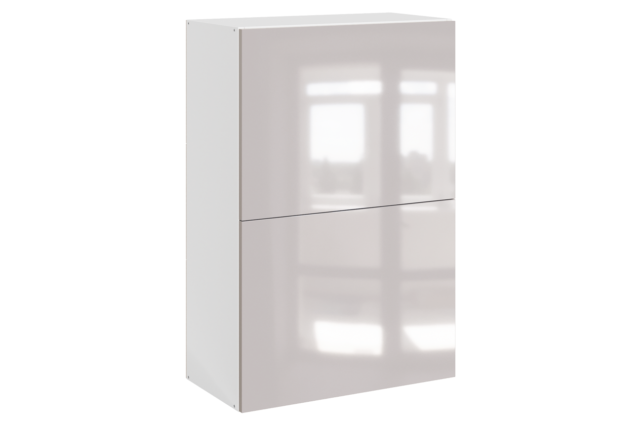 Кристи Шкаф навесной L600 Н900 (2 дв. гл. гориз.) (эмаль)