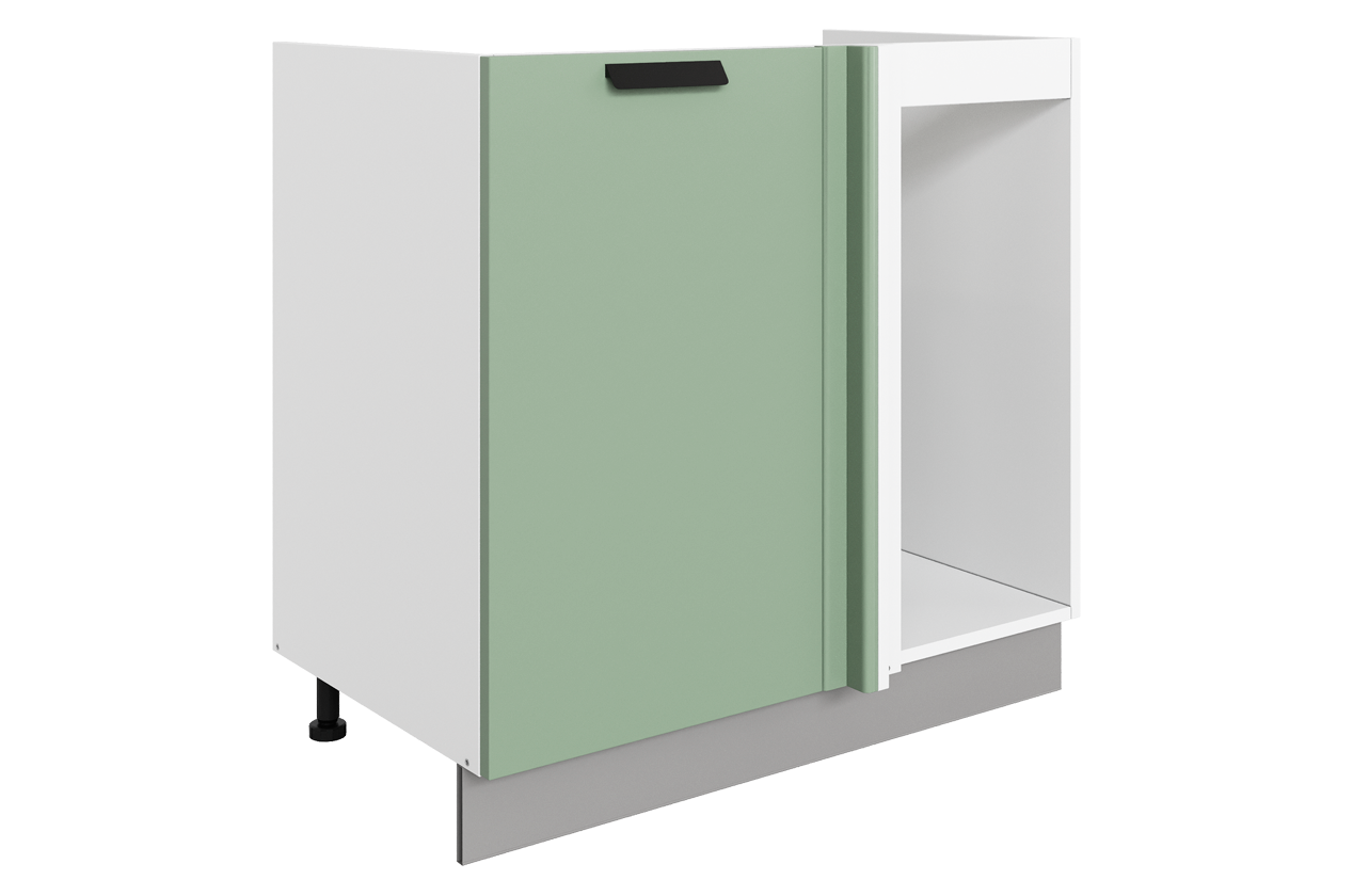 Джаз Шкаф рабочий под мойку угл. L800 (1 дв. гл.) (эмаль)