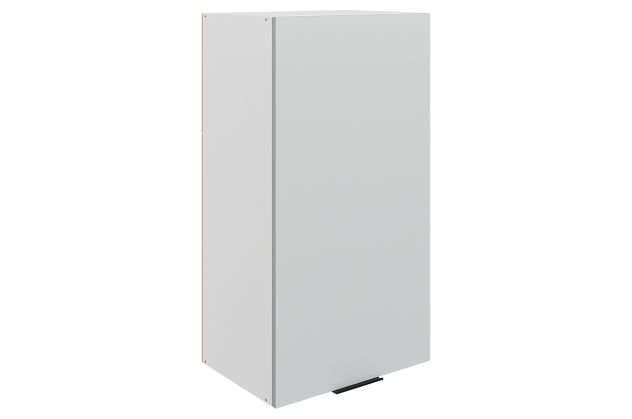 Стоун Шкаф навесной L450 Н900 (1 дв. гл.) (белый/лайт грей софттач)