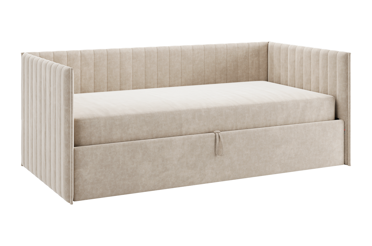 Кровать с подъемным механизмом Твикс (Софа) 90х200 см (капучино (велюр))