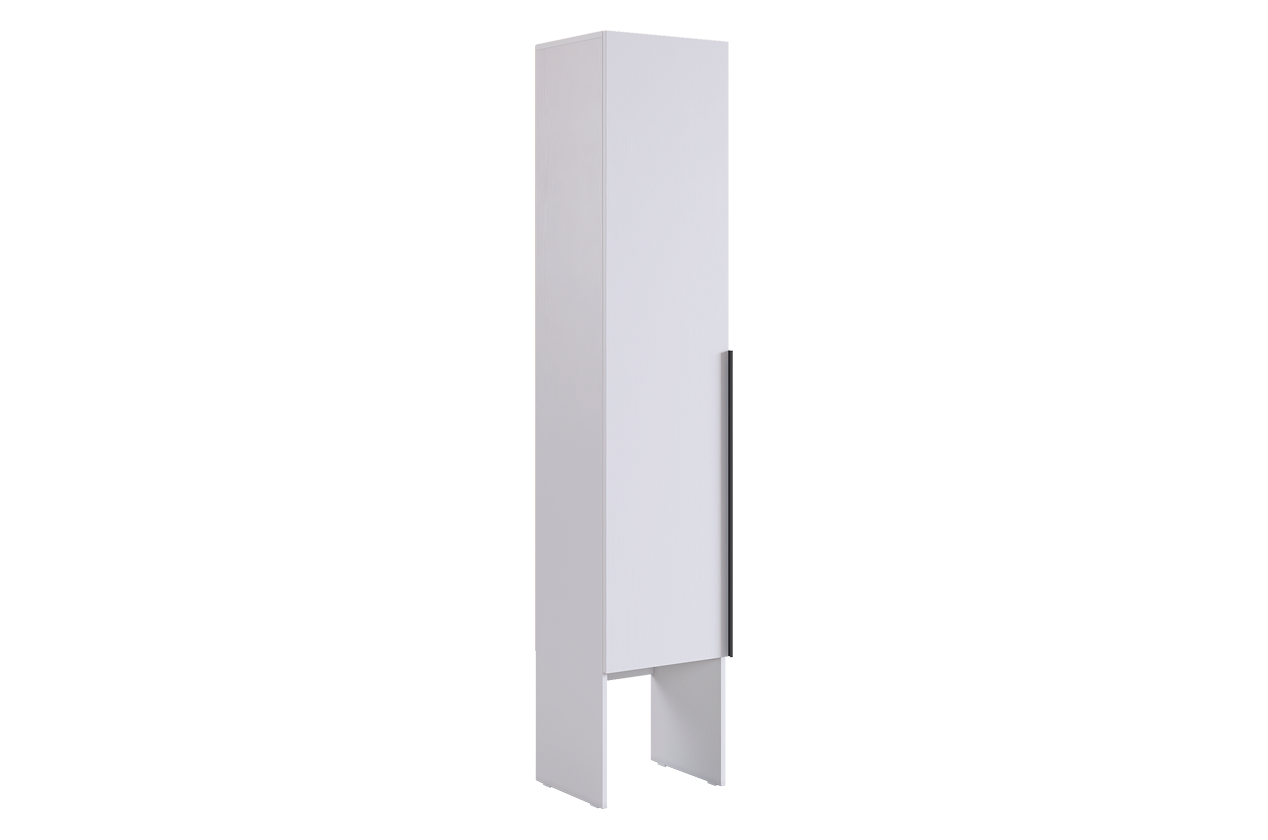 Баско Шкаф однодверный L400 (белое дерево)