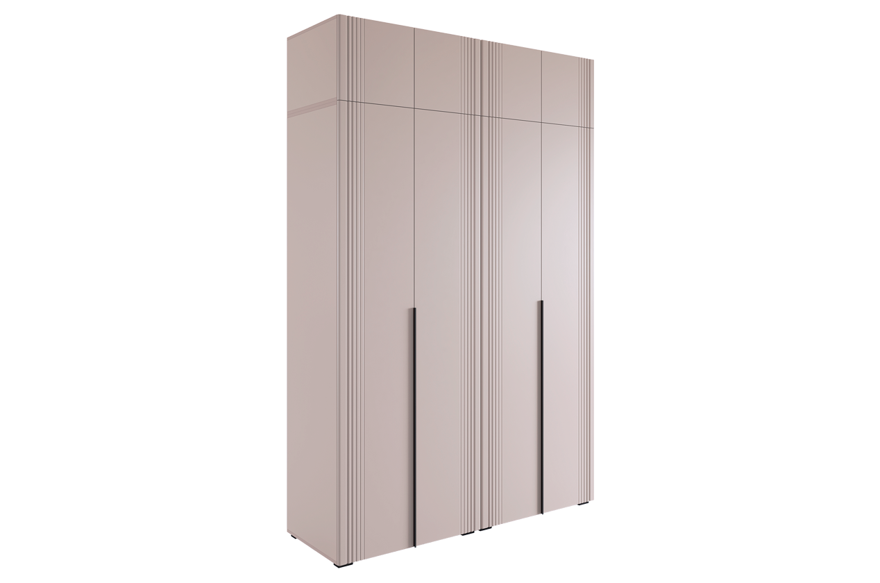 Шкаф четырехдверный "Катрин К2" (кашемир/фрапучино матовый)