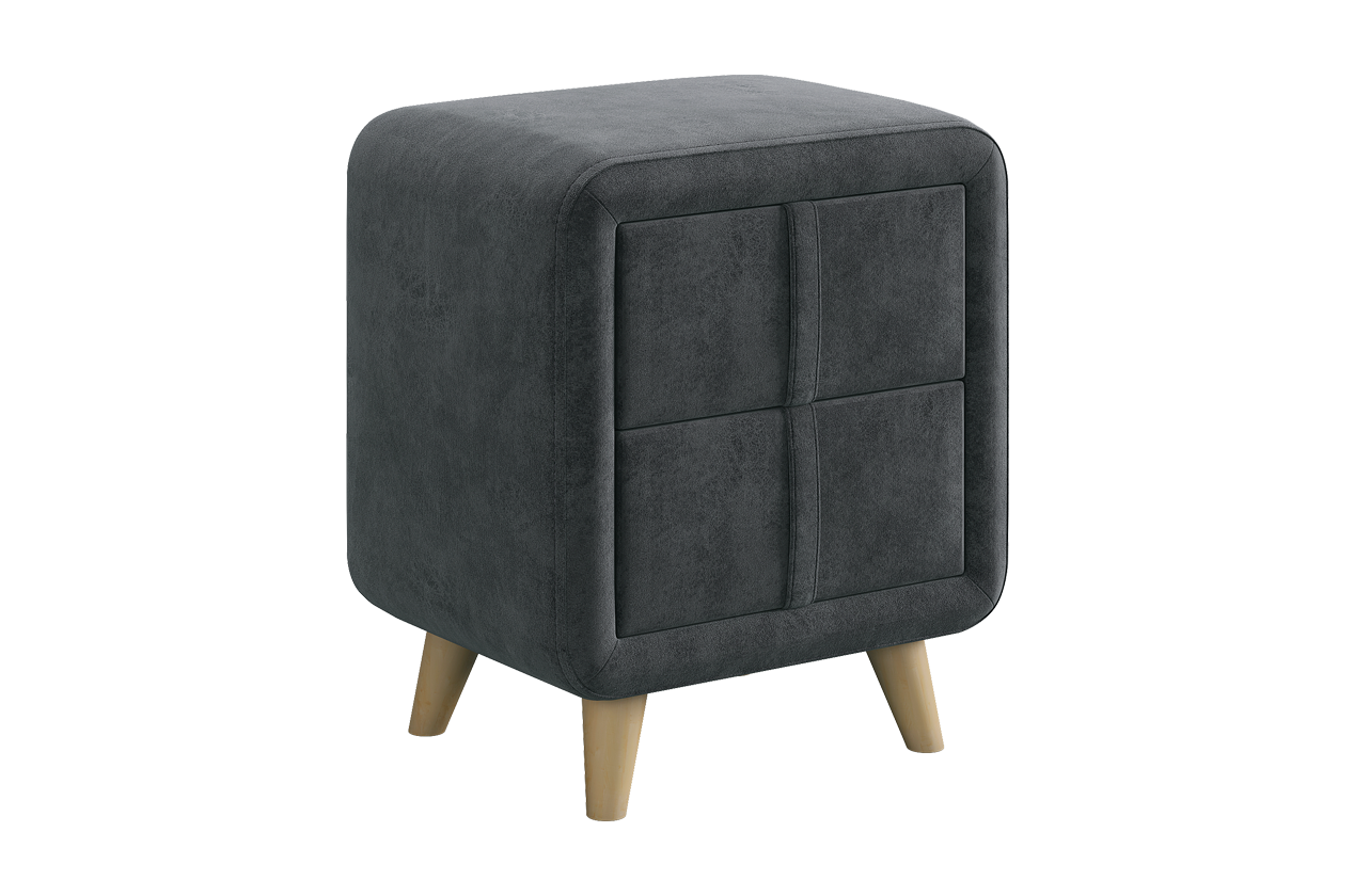 Тумба прикроватная Софи 3 (грей алькантара (велюр))