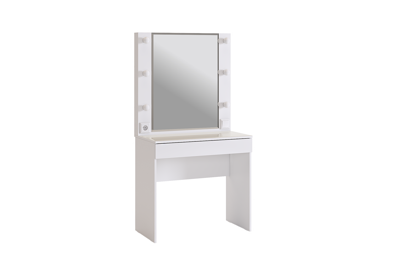 Гламур Трюмо (белый/белый глянец)