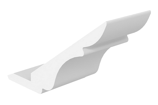 Элемент карниза стыковочный прямой Мишель (белый)