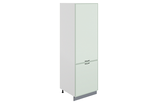 Монако Шкаф-пенал L600 под холодильник (2 дв. гл.) (белый/ментол матовый)