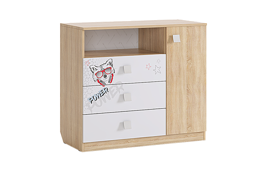 Энерджи Комод (дуб сонома/белый)