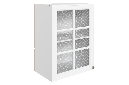 Мишель Шкаф навесной L500 Н720 (1 дв.реш.) (эмаль) (белый/белый)