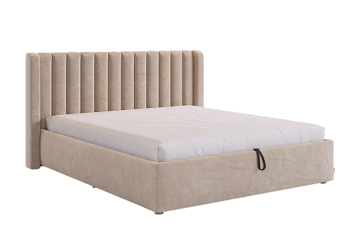 Кровать с подъемным механизмом Ева 160х200 см (капучино (велюр))