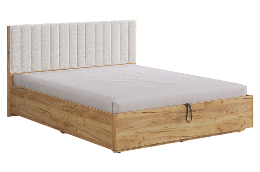 Каркас кровати Юлия 160х200 см (дуб крафт золотой/белый (плюш))