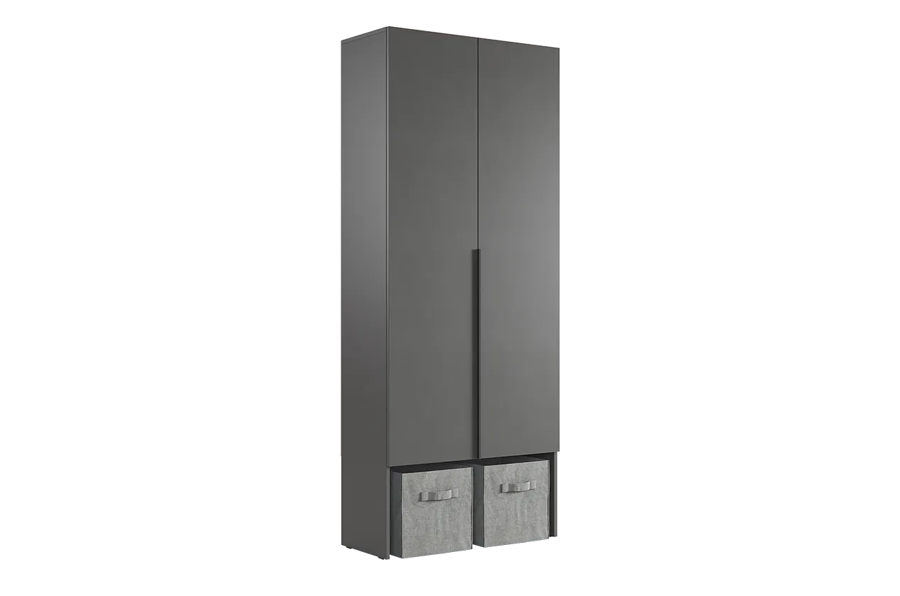 Баско Шкаф двухдверный L800 (графит)