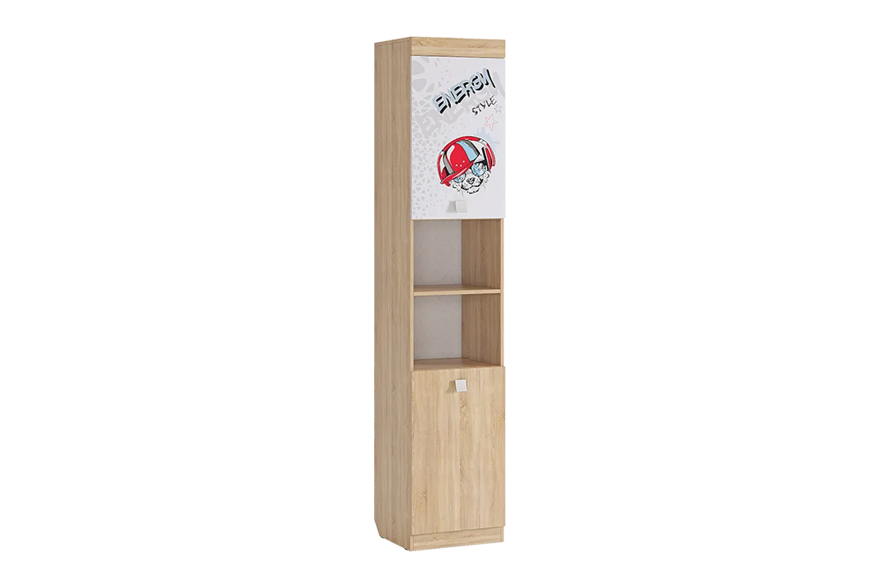 Энерджи Шкаф комбинированный (дуб сонома/белый)