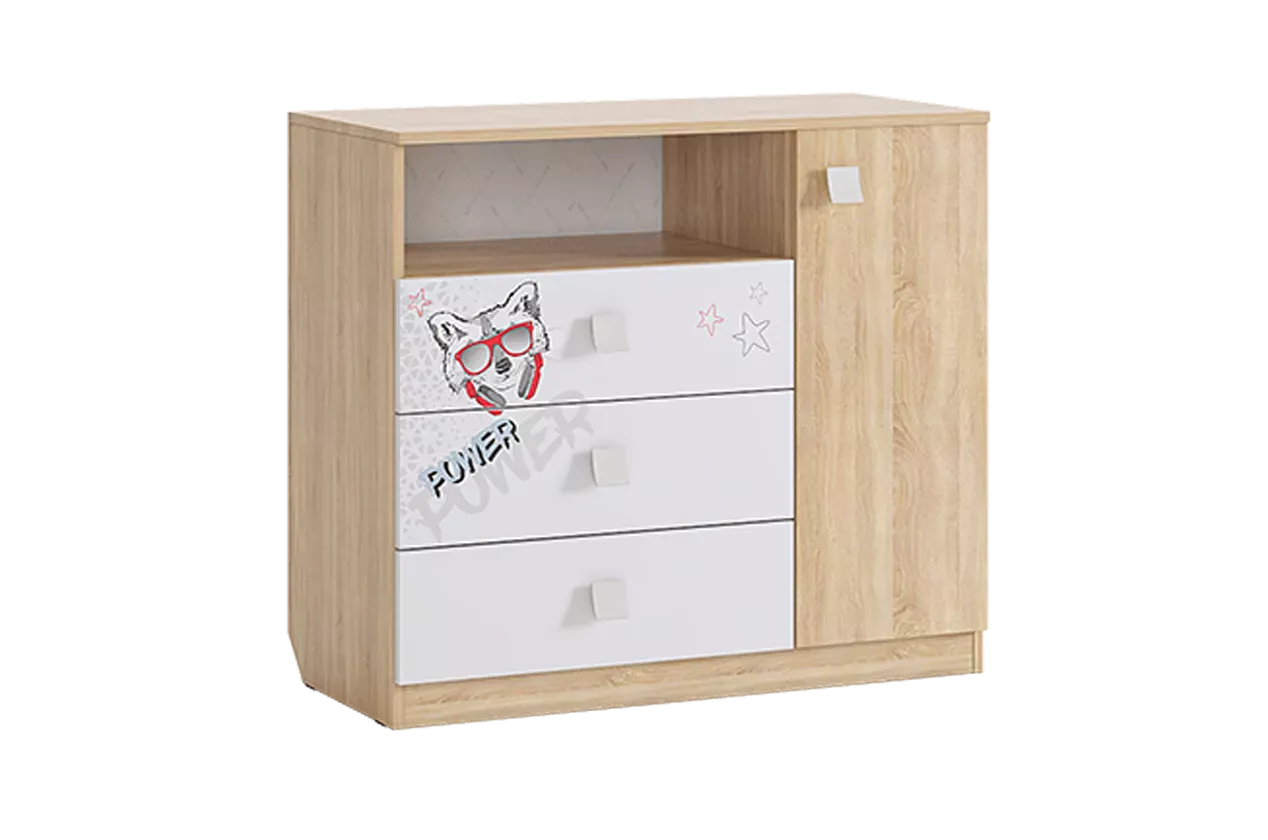 Энерджи Комод (дуб сонома/белый)